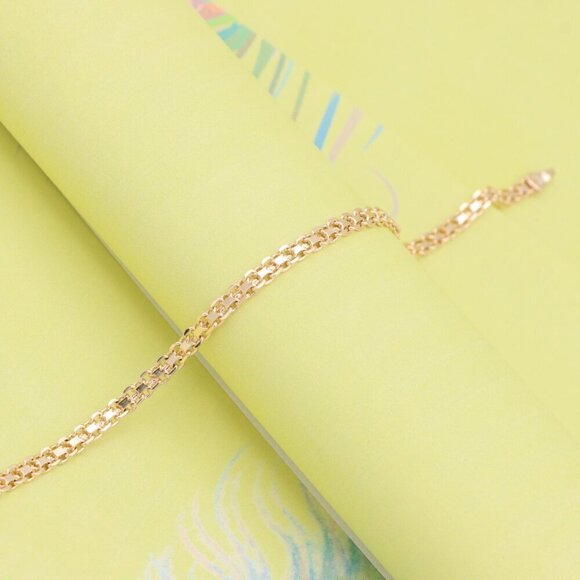 "Elegant Rose Gold Chain Bracelet in Glossy Link Design, XPBL1077 - Picture 3 of 13